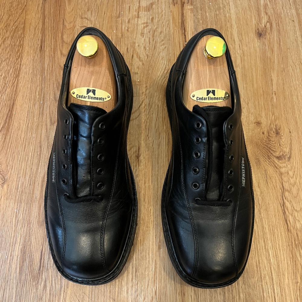 Mephisto Men’s Abel Black Leather Oxford Casual Shoe Good Year Welt